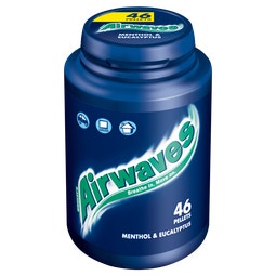 AIRWAVES Menthol & Eucalyptus flavour Sugar Free Chewing Gum Bottle 46 Pieces image