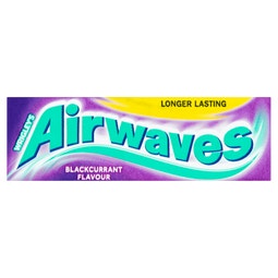 AIRWAVES Blackcurrant flavour Sugar Free Chewing Gum 10 Pieces image