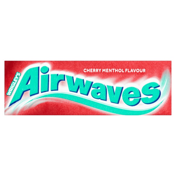 AIRWAVES Cherry Menthol flavour Sugar Free Chewing Gum 10 Pieces