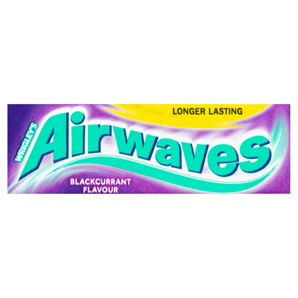AIRWAVES Blackcurrant flavour Sugar Free Chewing Gum 10 Pieces AIRWAVES